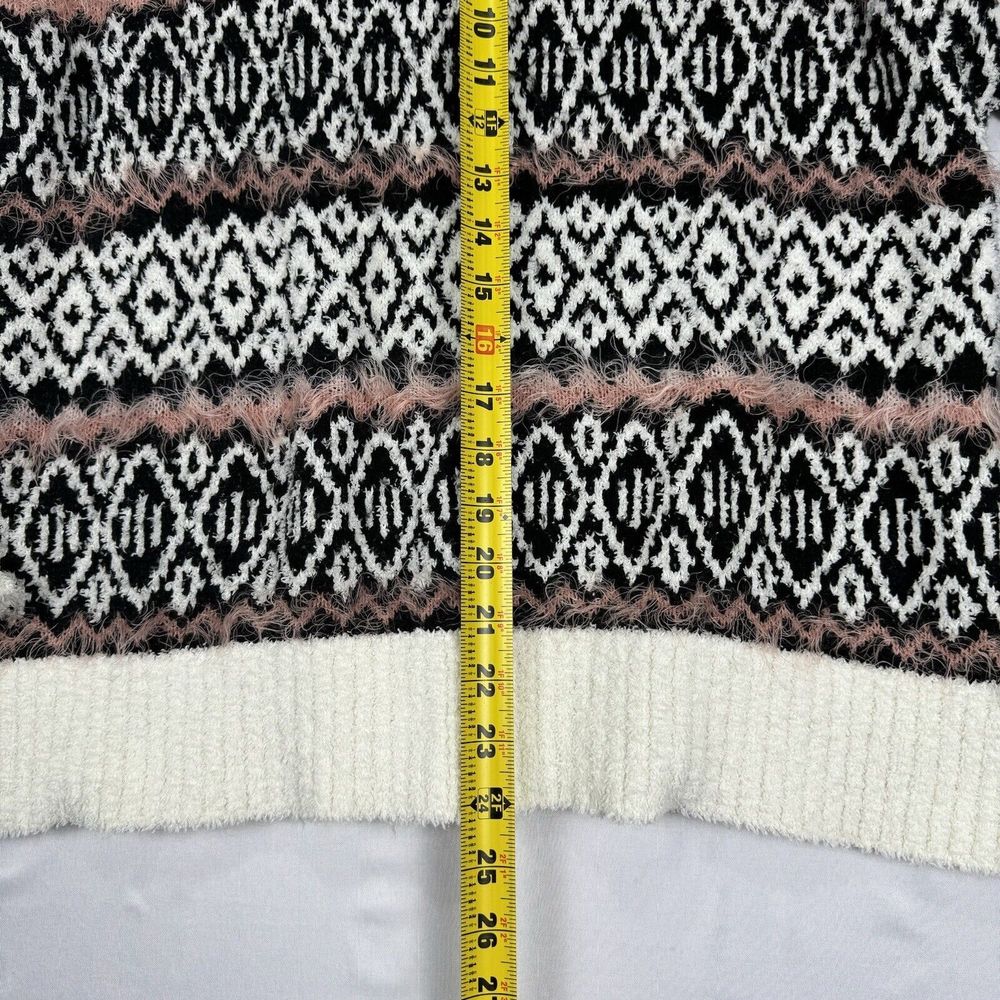 Arizona Jean Company Cozy Knit Sweater Crew Neck Size Medium Geometric Pattern - Picture 10 of 12